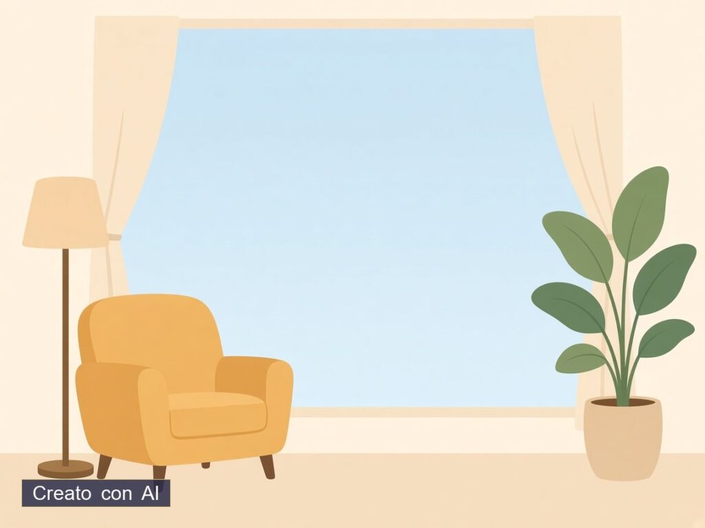 Interno dello studio — illustrazione originale creata con AI
